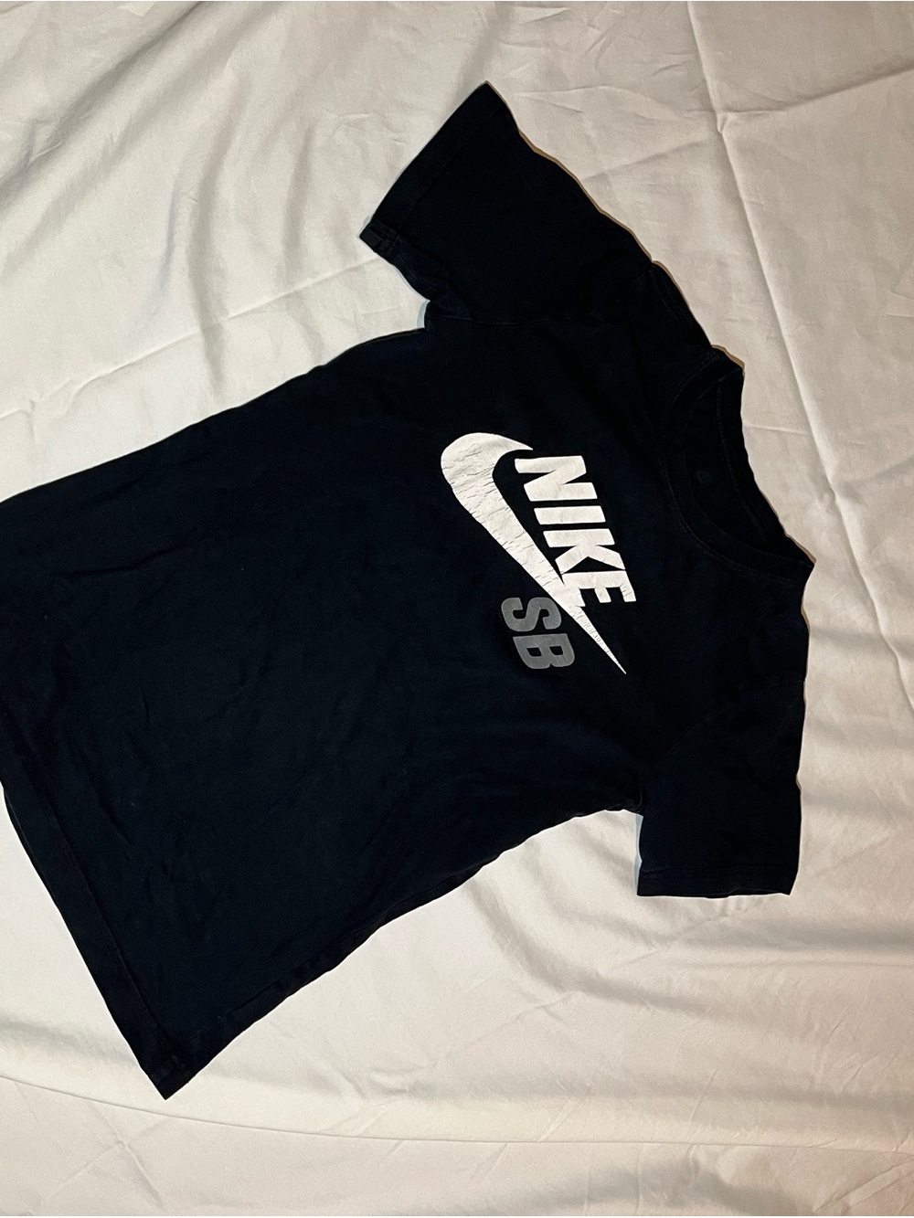 Nike Black Short Sleeve Tee with White SB Logo
